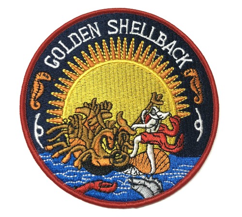 Golden shellback patch - shellback,