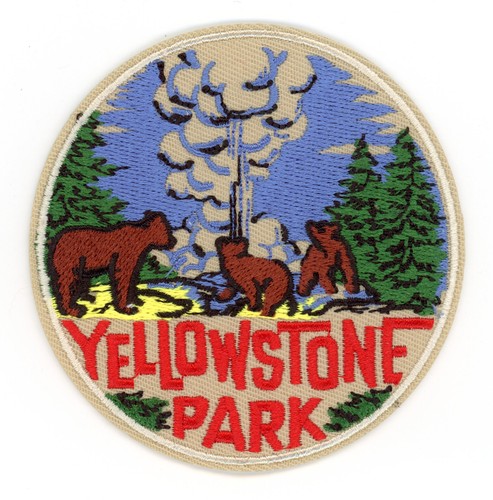 Retro yellowstone park patch - yellowstone,
