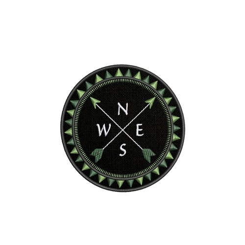 Compass badge patch sign - compass,