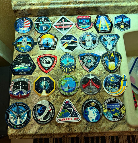 Spacex embroidered space - embroidered,