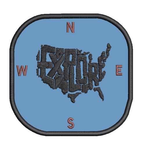 Compass patch embroidered - patch,